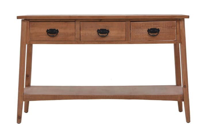 Konsolbord massivt granträ 126x40x77,5 cm brun - Brun - Möbler - Bord & matgrupp - Avlastningsbord & sidobord