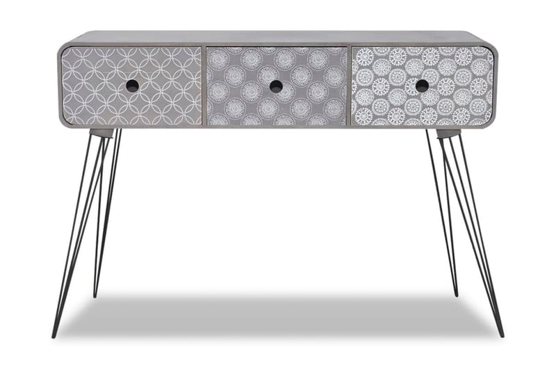 Konsolbord med 3 lådor grå - Grå - Möbler - Bord & matgrupp - Avlastningsbord & sidobord