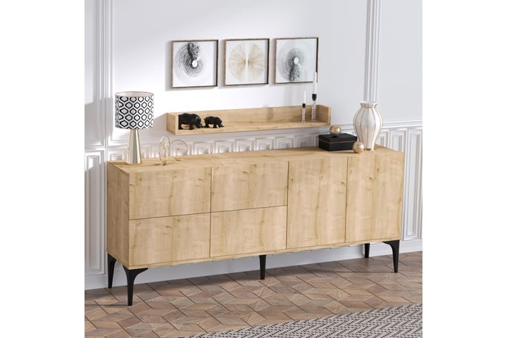 Konsollbord Starza 180 cm - Blå/Natur - Möbler - Bord & matgrupp - Avlastningsbord & sidobord