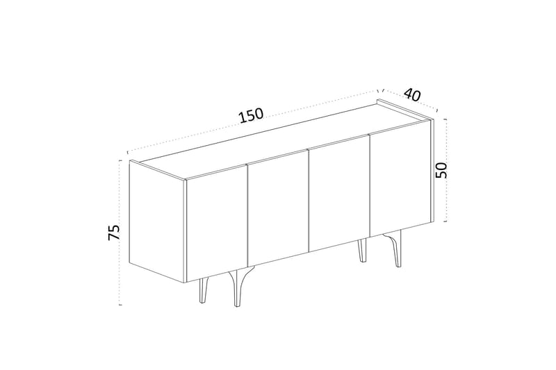Konsollbord Urgby 150x75 cm - Vit - Möbler - Bord & matgrupp - Avlastningsbord & sidobord