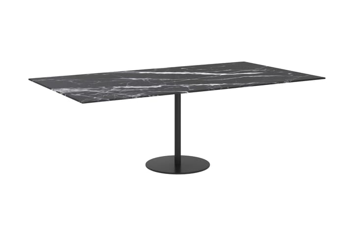 Bordsskiva svart 120x65 cm 8 mm härdat glas med marmortextur - Svart - Möbler - Bord & matgrupp - Bordstillbehör - Illäggsskiva