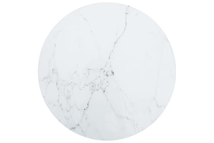 Bordsskiva vit Ã˜40x0,8 cm härdat glas med marmortextur - Vit - Möbler - Bord & matgrupp - Bordstillbehör - Illäggsskiva