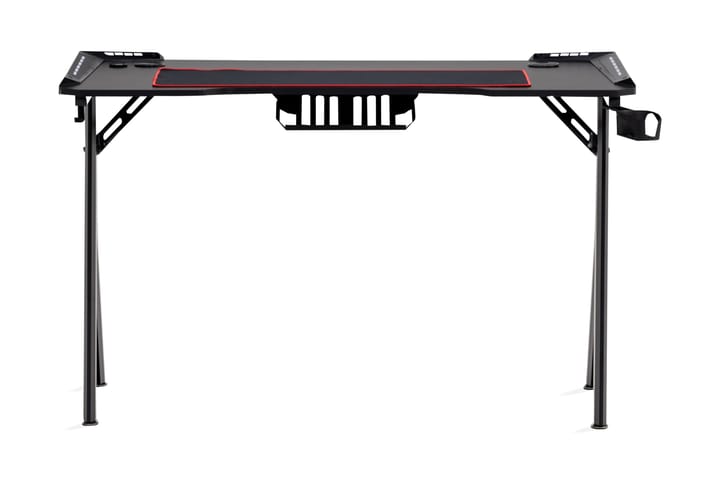 Gamingbord Zaritap LED-ljus 120 cm + Mugghållare & Hörlurshå - Svart - Möbler - Bord & matgrupp - Kontorsbord - Gamingbord