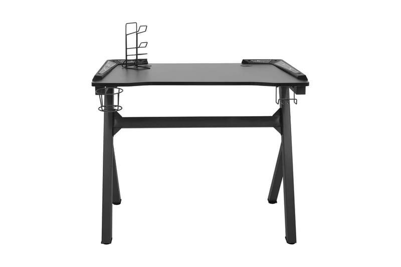 Gamingskrivbord LED med Y-formade ben svart 110x60x75 cm - Svart - Möbler - Bord & matgrupp - Kontorsbord - Gamingbord