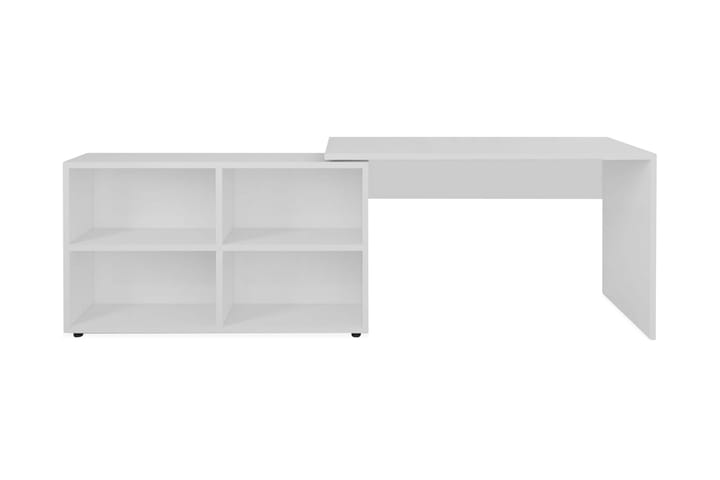 Hörnskrivbord 4 hyllor vit - Vit - Möbler - Bord & matgrupp - Kontorsbord - Skrivbord