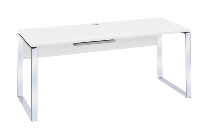 Hörnskrivbord Burbach 181 cm - Vit/Krom - Möbler - Bord & matgrupp - Kontorsbord - Skrivbord