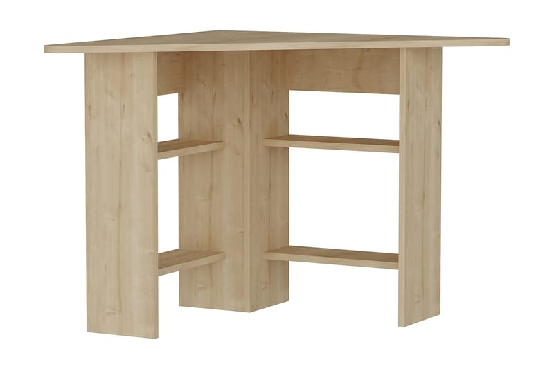 Hörnskrivbord Cornera 80 cm med Förvaring Hyllor - Natur - Möbler - Bord & matgrupp - Kontorsbord - Skrivbord - Hörnskrivbord