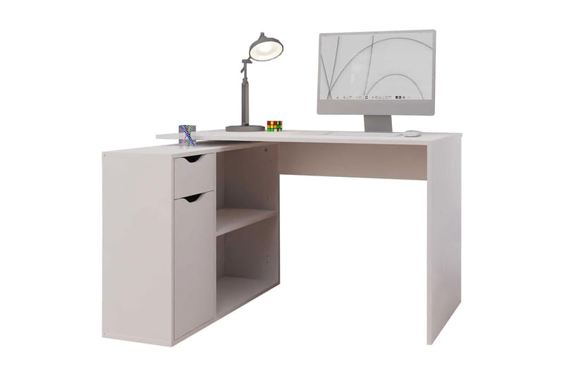 Hörnskrivbord Gratus 120 cm - Vit - Möbler - Bord & matgrupp - Kontorsbord - Skrivbord - Hörnskrivbord