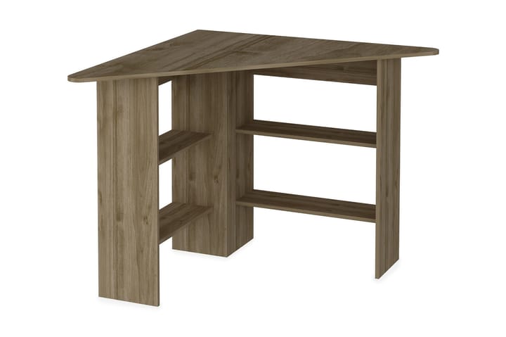 Hörnskrivbord Groah 94 cm med Förvaring Hyllor - Valnötsbrun - Möbler - Bord & matgrupp - Kontorsbord - Skrivbord