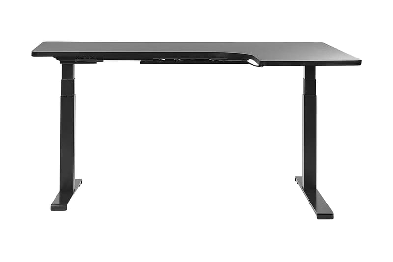 Hörnskrivbord Hengrove 160 cm Höger Elektriskt Justerbart - Svart - Möbler - Bord & matgrupp - Kontorsbord - Skrivbord - Hörnskrivbord