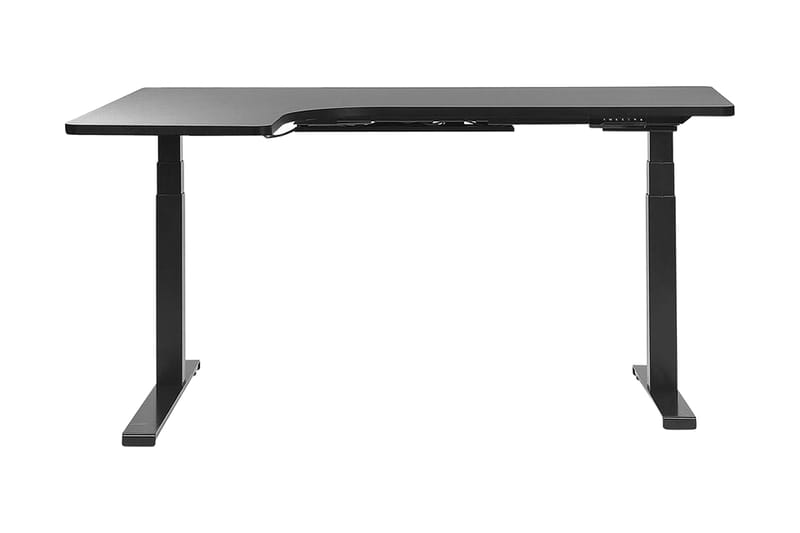Hörnskrivbord Hengrove 160 cm Vänster Elektriskt Justerbart - Svart - Möbler - Bord & matgrupp - Kontorsbord - Skrivbord - Hörnskrivbord