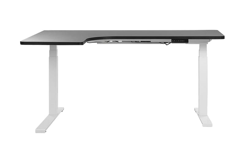 Hörnskrivbord Hengrove 160 cm Vänster Elektriskt Justerbart - Svart - Möbler - Bord & matgrupp - Kontorsbord - Skrivbord - Hörnskrivbord