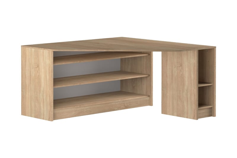 Hörnskrivbord Kramer 94 cm med Hyllor - Ek - Möbler - Bord & matgrupp - Kontorsbord - Skrivbord - Hörnskrivbord