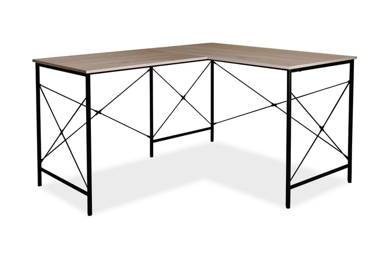 Hörnskrivbord Lusonde 140 cm - Ekfärg/Svart - Möbler - Bord & matgrupp - Kontorsbord - Skrivbord - Hörnskrivbord