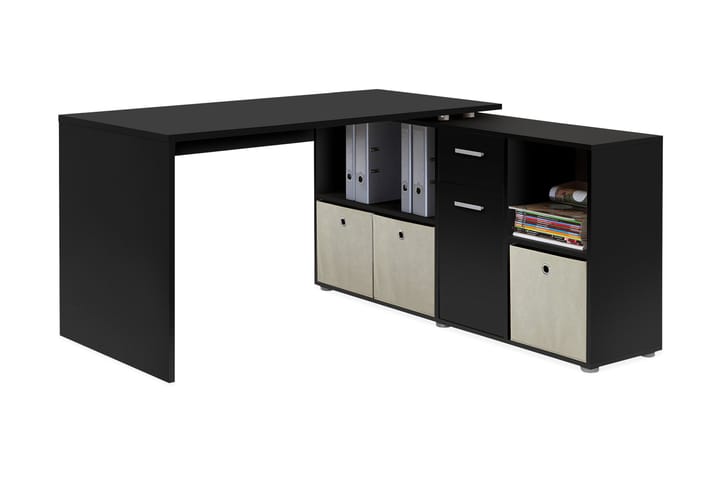 Hörnskrivbord Ripley 136 cm - Svart - Möbler - Bord & matgrupp - Kontorsbord - Skrivbord - Hörnskrivbord
