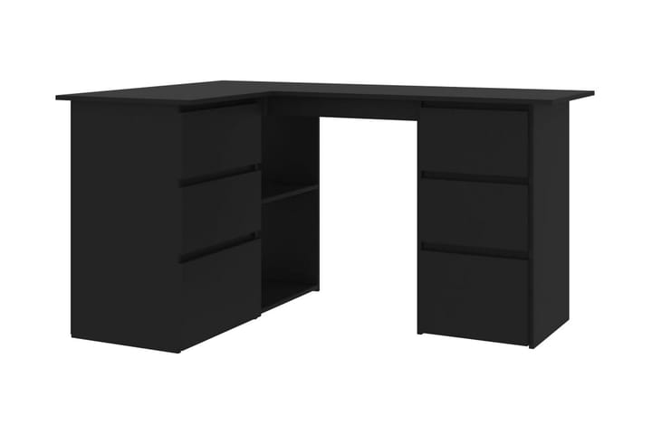 Hörnskrivbord svart 145x100x76 cm spånskiva - Svart - Möbler - Bord & matgrupp - Kontorsbord - Skrivbord