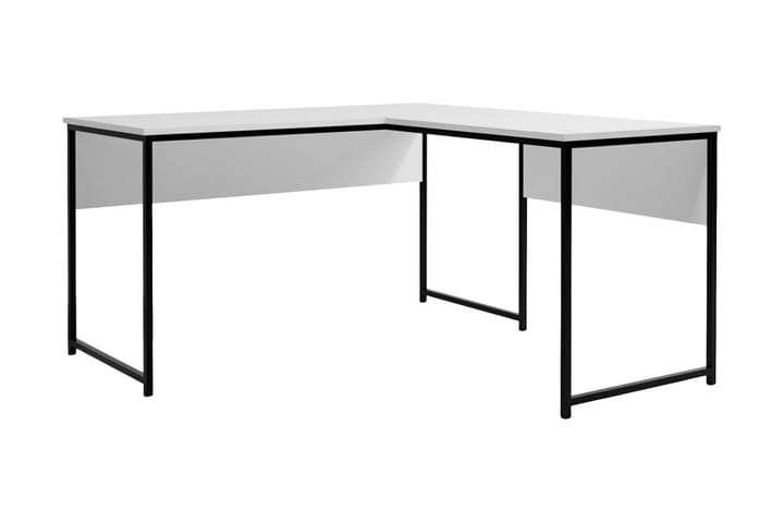 Hörnskrivbord Tasarima 160 cm - Vit/Svart - Möbler - Bord & matgrupp - Kontorsbord - Skrivbord - Hörnskrivbord