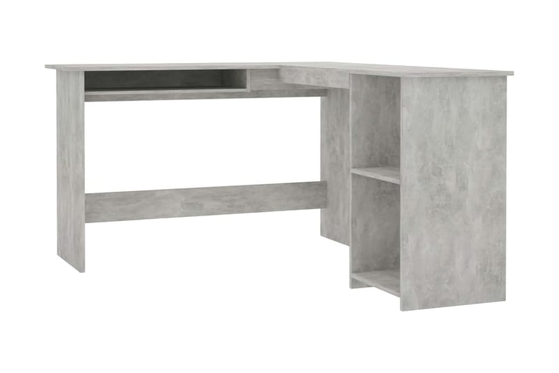 Skrivbord L-format betonggrå 120x140x75 cm spånskiva - Grå - Möbler - Bord & matgrupp - Kontorsbord - Skrivbord - Hörnskrivbord