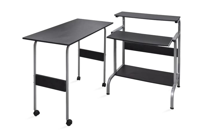 Datorbord Ekerö 90x45cm tvådelad svart - Svart - Möbler - Bord & matgrupp - Kontorsbord - Skrivbord