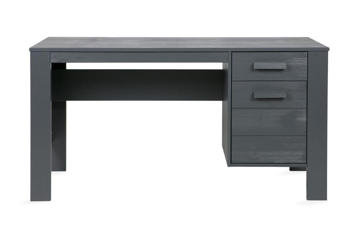 Datorbord Mitchell 141 cm med Förvaring Låda + Skåp - Stålgrå - Möbler - Bord & matgrupp - Kontorsbord - Skrivbord