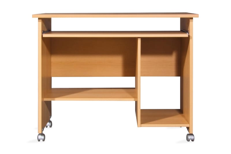 Datorbord Rosales 90 cm med Förvaring på Hjul - Bokdekor/Brun - Möbler - Bord & matgrupp - Kontorsbord - Skrivbord