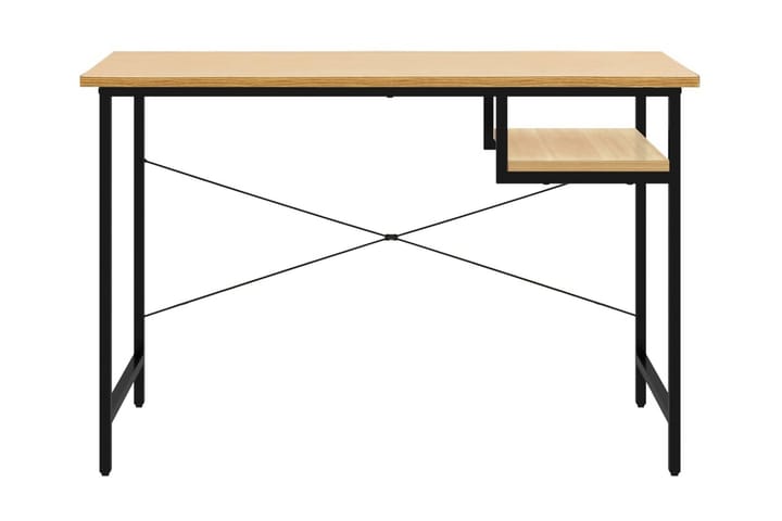 Datorbord svart och ljus ek 105x55x72 cm MDF och metall - Brun - Möbler - Bord & matgrupp - Kontorsbord - Skrivbord