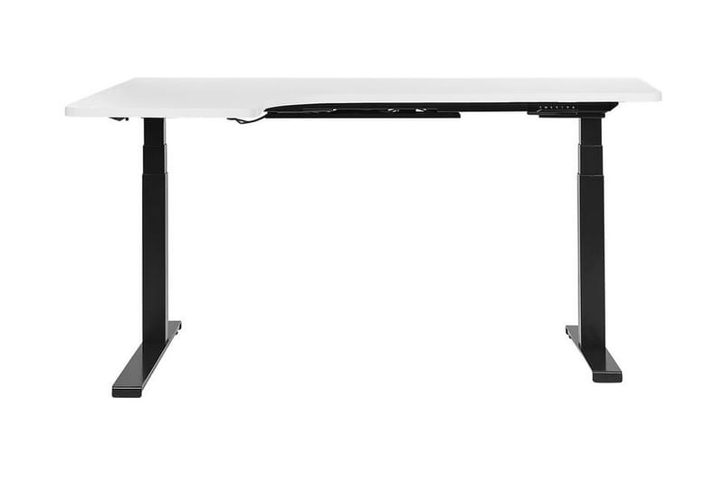 Hörnskrivbord Hengrove 160 cm Vänster Elektriskt Justerbart - Vit - Möbler - Bord & matgrupp - Kontorsbord - Skrivbord