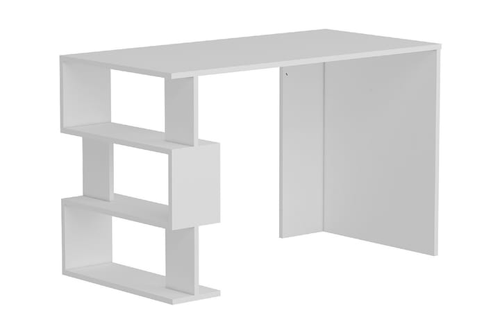 Skrivbord 120 cm med Förvaring Hyllor Vit - Homemania - Möbler - Bord & matgrupp - Kontorsbord - Skrivbord
