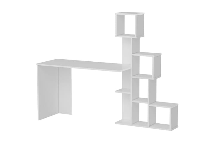 Skrivbord 176 cm med Förvaring Hyllor Vit - Homemania - Möbler - Bord & matgrupp - Kontorsbord - Skrivbord