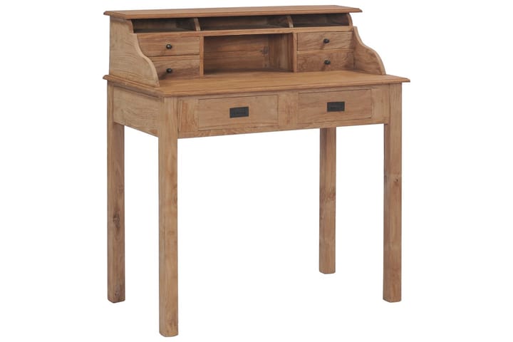 Skrivbord 90x50x100 cm massiv teak - Brun - Möbler - Bord & matgrupp - Kontorsbord - Skrivbord