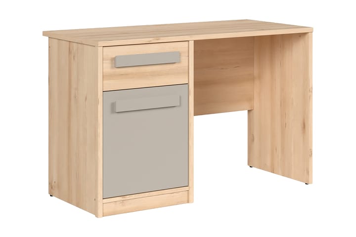 Skrivbord Agnos 120 cm med Förvaring Låda + Skåp - Natur/Grå - Möbler - Bord & matgrupp - Kontorsbord - Skrivbord