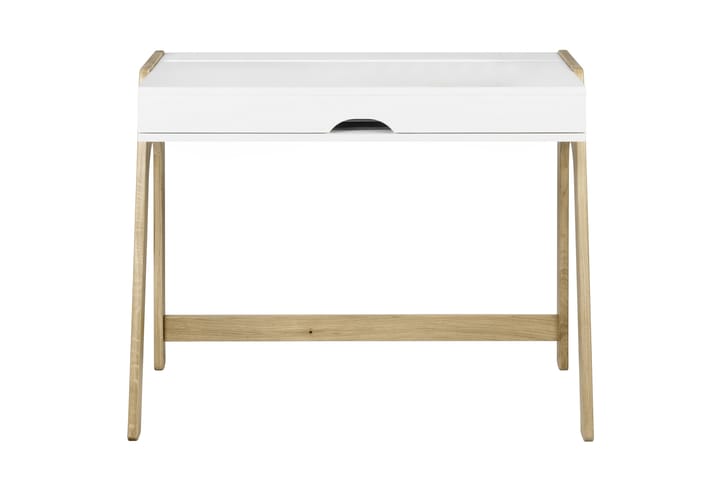 Skrivbord Aura 94 cm med Förvaring - Vit/Natur - Möbler - Bord & matgrupp - Kontorsbord - Skrivbord