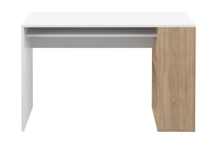 Skrivbord Axtrian 114 cm med Förvaring 2 Hyllor - Brun/Vit - Möbler - Bord & matgrupp - Kontorsbord - Skrivbord