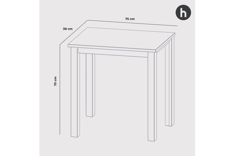 Skrivbord Belanac 75 cm - Vit - Möbler - Bord & matgrupp - Kontorsbord - Skrivbord