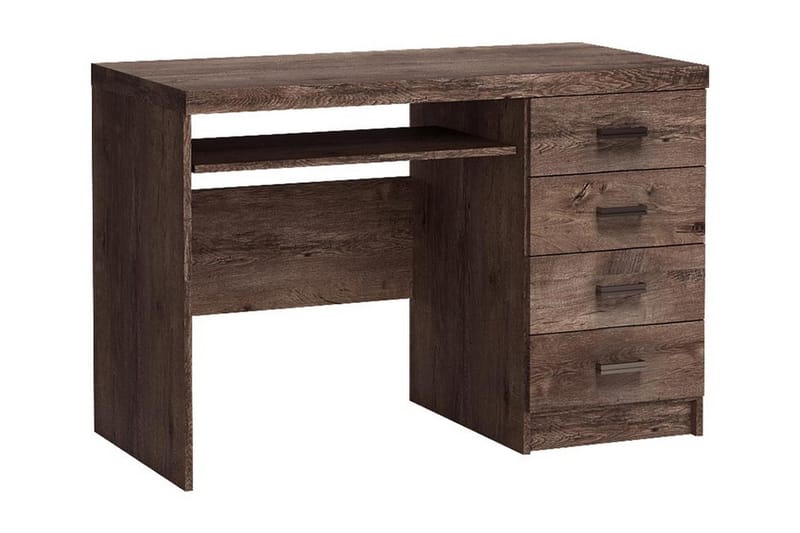 Skrivbord Chatard 120 cm med Förvaring 4 Lådor + Hylla - Mörk Ask - Möbler - Bord & matgrupp - Kontorsbord - Skrivbord
