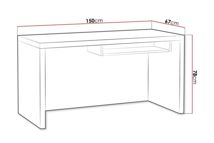 Skrivbord Ciborro 150 cm - Brun - Möbler - Bord & matgrupp - Kontorsbord - Skrivbord
