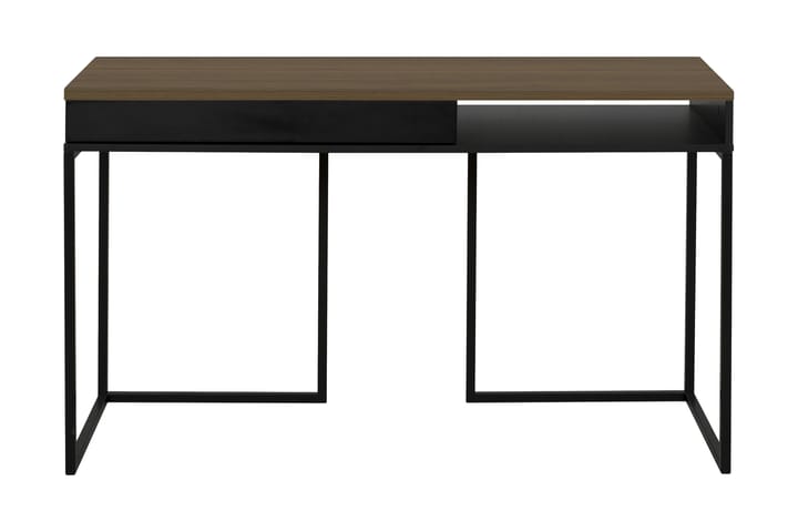 Skrivbord City 130 cm med Förvaring Hylla + Låda - Mörkbrun - Möbler - Bord & matgrupp - Kontorsbord - Skrivbord