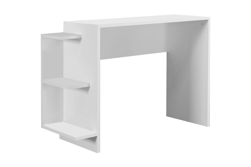 Skrivbord Clora 104 cm med Förvaring Sidohyllor - Vit - Möbler - Bord & matgrupp - Kontorsbord - Skrivbord