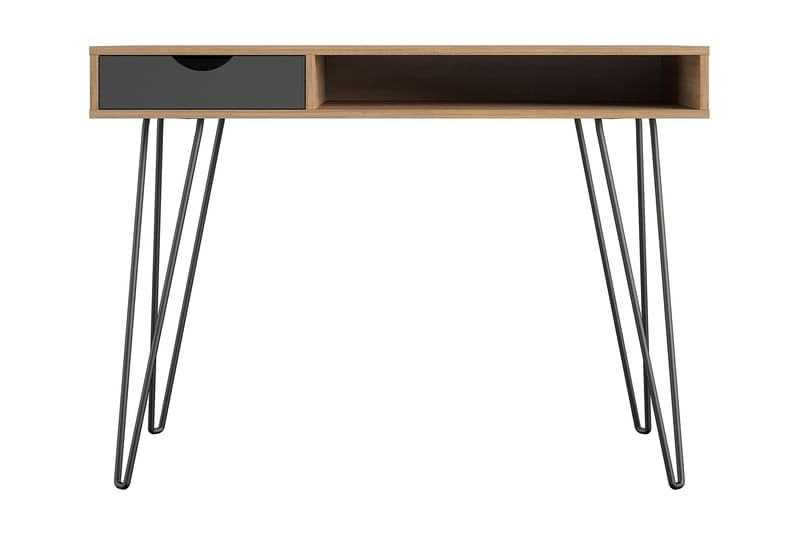Skrivbord Concord 106 cm med Förvaring Låda Grå/Natur/Svart - Novogratz - Möbler - Bord & matgrupp - Kontorsbord - Skrivbord