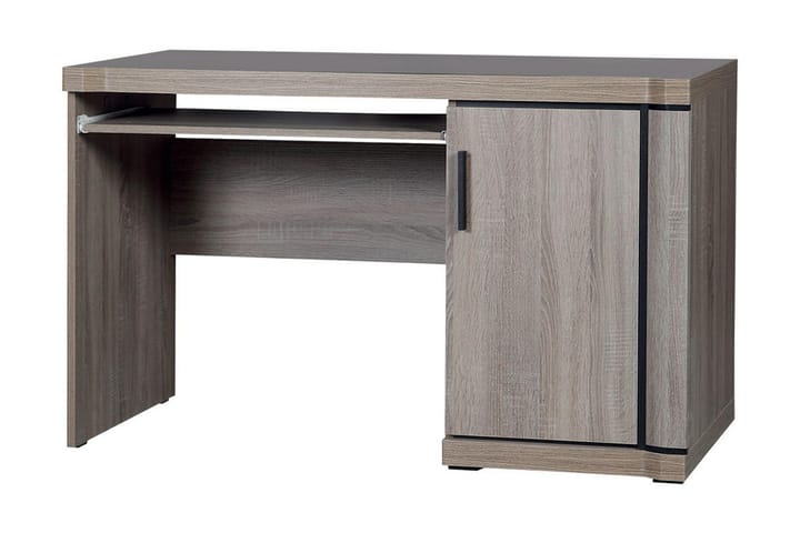 Skrivbord Domineck 126 cm med Förvaring Skåp - Tryffel/Grå - Möbler - Bord & matgrupp - Kontorsbord - Skrivbord