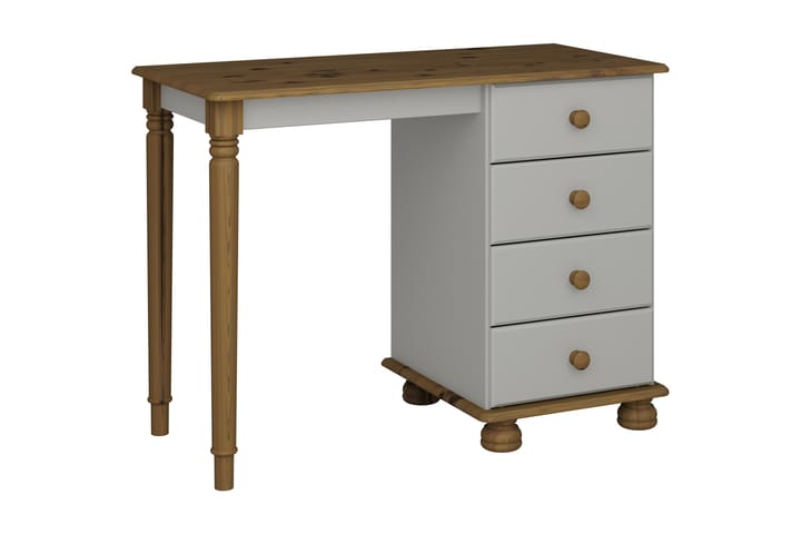 Skrivbord Egista 100 cm med Förvaring 4 Lådor - Beige/Vit - Möbler - Bord & matgrupp - Kontorsbord - Skrivbord