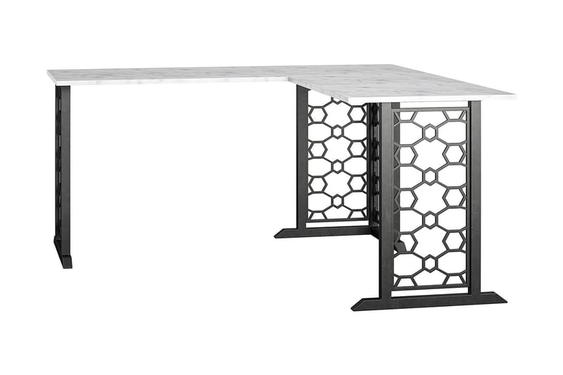 Skrivbord Ella 151 cm Marmormönster Vit/Svart - CosmoLiving - Möbler - Bord & matgrupp - Kontorsbord - Skrivbord