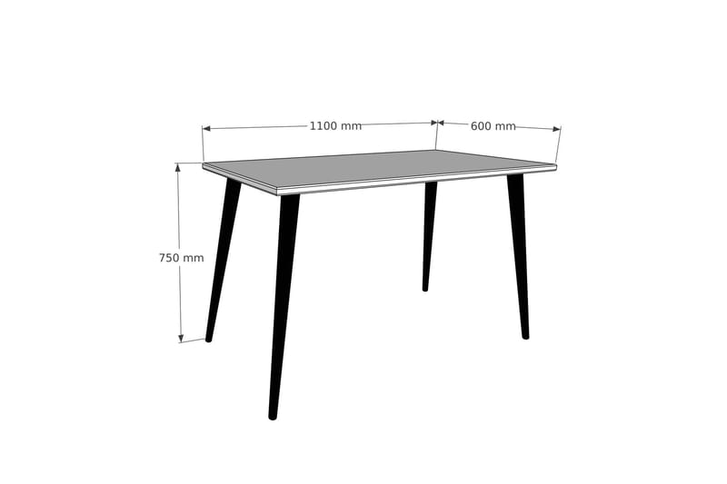 Skrivbord Eltuito 110 cm - Valnöt - Möbler - Bord & matgrupp - Kontorsbord - Skrivbord