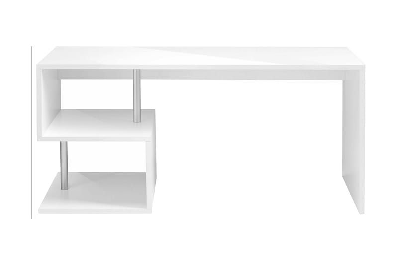 Skrivbord Esino 180 cm med Förvaring Hyllor - Vit Högglans - Möbler - Bord & matgrupp - Kontorsbord - Skrivbord