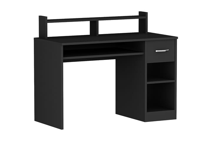 Skrivbord Eslemez 120 cm med Förvaring Låda + Hyllor - Antracit - Möbler - Bord & matgrupp - Kontorsbord - Skrivbord