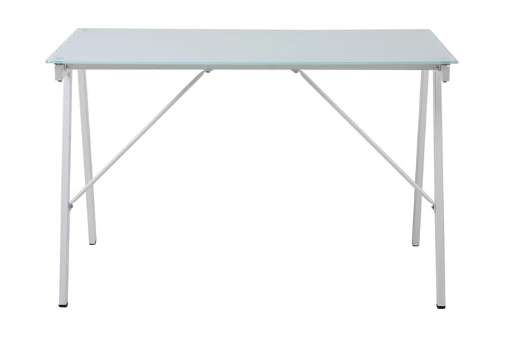 Skrivbord Estremera 113 cm - Glas/Vit - Möbler - Bord & matgrupp - Kontorsbord - Skrivbord