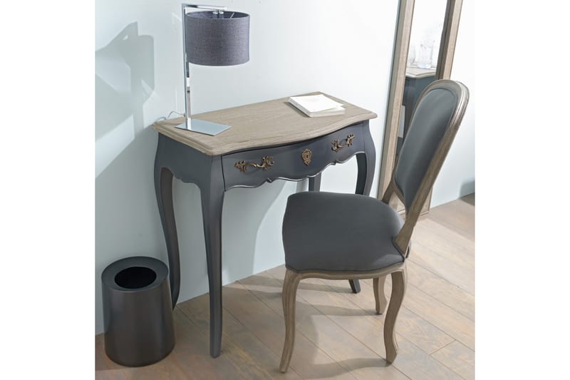 Skrivbord Fusina 80 cm med Förvaring Låda Natur/ - Natur/Grå - Möbler - Bord & matgrupp - Kontorsbord - Skrivbord