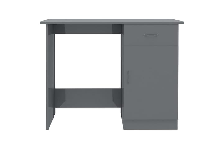 Skrivbord grå högglans 100x50x76 cm spånskiva - Grå - Möbler - Bord & matgrupp - Kontorsbord - Skrivbord