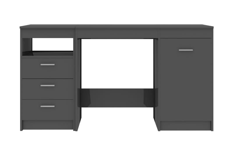 Skrivbord grå högglans 140x50x76 cm spånskiva - Grå - Möbler - Bord & matgrupp - Kontorsbord - Skrivbord