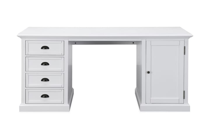 Skrivbord Hampton 170 cm med Förvaring 4 Lådor + Skåp - Vit Mahogny - Möbler - Bord & matgrupp - Kontorsbord - Skrivbord